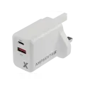 AmpSentrix 20W Dual-Port (USB-C + USB-A) Wall Adapter (220V / UK Plug)