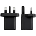 AmpSentrix 30W 2-in-1 USB-C / USB-A Wall Adapter (220V / UK Plug) (Black Titanium)