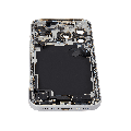 Back Housing W/ Charging Port Flex & Small Parts For iPhone 17 Pro Max (US Version) (Used OEM Pull: Grade B) (Silver)