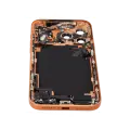 Back Housing W/ Charging Port Flex & Small Parts For iPhone 17 Pro Max (US Version) (Used OEM Pull: Grade B) (Cosmic Orange)