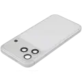 Back Housing W/ Charging Port Flex & Small Parts For iPhone 17 Pro Max (US Version) (Used OEM Pull: Grade C) (Silver)