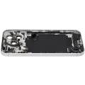 Back Housing W/ Charging Port Flex & Small Parts For iPhone 17 Pro Max (US Version) (Used OEM Pull: Grade C) (Silver)