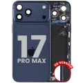 Back Housing W/ Charging Port Flex & Small Parts For iPhone 17 Pro Max (US Version) (Used OEM Pull: Grade C) (Deep Blue)