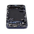 Back Housing W/ Charging Port Flex & Small Parts For iPhone 17 Pro Max (EU / Global Version) (Used OEM Pull: Grade B) (Deep Blue)