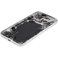 Back Housing W/ Charging Port Flex & Small Parts For iPhone 17 Pro Max (EU / Global Version) (Used OEM Pull: Grade C) (Silver)