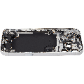 Back Housing W/ Charging Port Flex & Small Parts For iPhone 17 Pro (US Version) (Used OEM Pull: Grade C) (Silver)