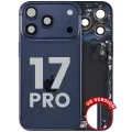 Back Housing W/ Charging Port Flex & Small Parts For iPhone 17 Pro (US Version) (Used OEM Pull: Grade C) (Deep Blue)