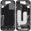 Mid-Frame Housing W/ Charging Port Flex & Small Parts For iPhone 17 (EU / Global Version) (Used OEM Pull: Grade B) (Black)