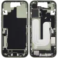Mid-Frame Housing W/ Charging Port Flex & Small Parts For iPhone 17 (US Version) (Used OEM Pull: Grade C) (Sage)