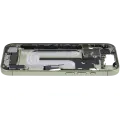 Mid-Frame Housing W/ Charging Port Flex & Small Parts For iPhone 17 (US Version) (Used OEM Pull: Grade C) (Sage)