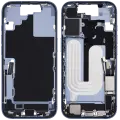 Mid-Frame Housing W/ Charging Port Flex & Small Parts For iPhone 17 (US Version) (Used OEM Pull: Grade C) (Mist Blue)