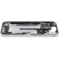 Mid-Frame Housing W/ Charging Port Flex & Small Parts For iPhone 17 (US Version) (Used OEM Pull: Grade C) (White)