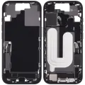 Mid-Frame Housing W/ Charging Port Flex & Small Parts For iPhone 17 (US Version) (Used OEM Pull: Grade C) (Black)