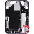 Mid-Frame Housing W/ Charging Port Flex & Small Parts For iPhone 17 (US Version) (Used OEM Pull: Grade B) (Lavender)