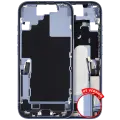 Mid-Frame Housing W/ Charging Port Flex & Small Parts For iPhone 17 (US Version) (Used OEM Pull: Grade B) (Mist Blue)