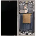 OLED Assembly With Frame For Samsung Galaxy S24 Ultra (US & International Version) (Aftermarket Pro) (120Hz) (Titanium Gray)