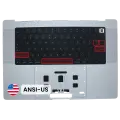 Top Case with Keyboard (ANSI US) For MacBook Pro 16" A3428 / A3429 (2026) (Genuine OEM) (Silver)