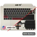 Top Case with Battery and Keyboard (ANSI US) For MacBook Air 15" A3114 (2024) (Used OEM Pull: Grade A) (Starlight)