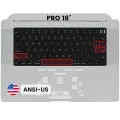 Top Case with Keyboard (ANSI US) For MacBook Pro 16" A2485 (2021) / A2780 (2023) (Used OEM Pull: Grade B/C) (Space Gray)