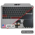 Top Case with Battery and Keyboard (ANSI US) For MacBook Air 13" A3113 (2024) (Used OEM Pull: Grade A) (Space Gray)