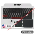 Top Case with Battery and Keyboard (ANSI US) For MacBook Pro 13" A1708 (2016) (OEM New) (Silver)