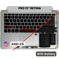 Top Case with Battery and Keyboard (ANSI US) For MacBook Pro 13" A1425 (2012-2013) (OEM New)