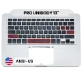 Top Case with Keyboard (ANSI US) For MacBook 13" A1278 (2009-2010) (Used OEM Pull: Grade A)