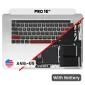 Top Case with Battery and Keyboard (ANSI US) For MacBook Pro 16" A2141 (2019) (Used OEM Pull: Grade B/C) (Silver)