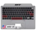 Top Case with Keyboard (ANSI US) For MacBook Air 13" A2681 (2022) (Used OEM Pull: Grade A) (Space Gray)