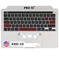 Top Case with Keyboard (ANSI US) For MacBook Pro 13" A2251 (2020) (Silver)