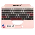 Top Case with Keyboard (ANSI US) and Microphone For MacBook 12" A1534 (2016-2017) (OEM New) (Rose Gold)