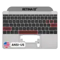 Top Case with Keyboard (ANSI US) and Microphone For MacBook 12" A1534 (2016-2017) (OEM New) (Space Gray)