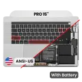 Top Case with Battery and Keyboard (ANSI US) For MacBook Pro 15" A1990 (2018-2019) (Silver)