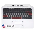 Top Case with Keyboard (ANSI US) For MacBook Air 13" A1932 (2018-2019) (Used OEM Pull: Grade A) (Silver)