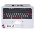 Top Case with Keyboard (ANSI US) For MacBook Air 13" A1932 (2018-2019) (Used OEM Pull: Grade A) (Space Gray)